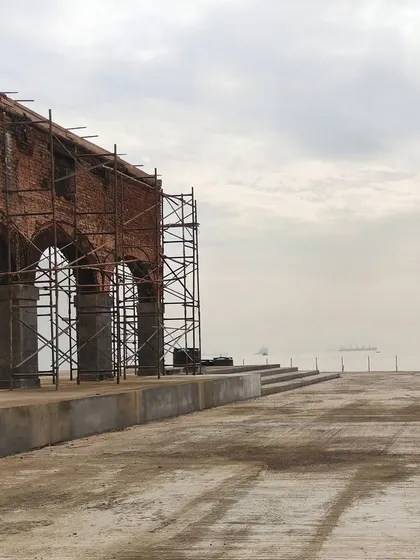 Another view of the restoration project in Colaba, with the sea in the background. We are grateful for the trust our clients place in us to handle such diverse and contextually rich typologies.
