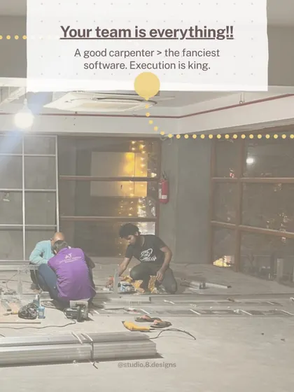 Your team is everything. We believe that good craftsmanship is king, and a skilled carpenter is more valuable than the fanciest software. Execution is what brings a vision to life.