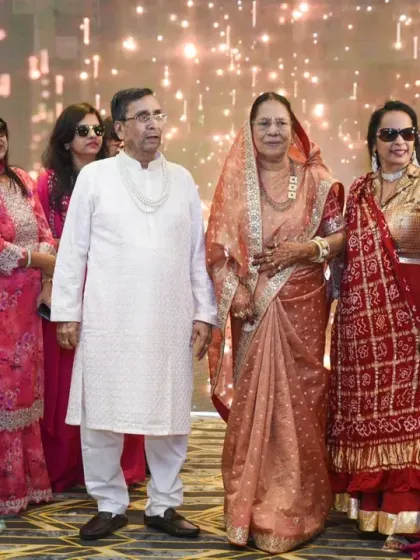 A candid moment on the dance floor with the family.