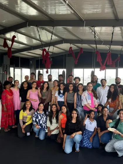 A large group photo from our 3rd-anniversary celebration. Three years of sweat, struggles, and a whole lot of support from this amazing community.