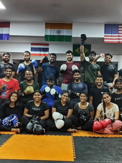 Another full house for our kickboxing class. We welcome people of all fitness levels and backgrounds.