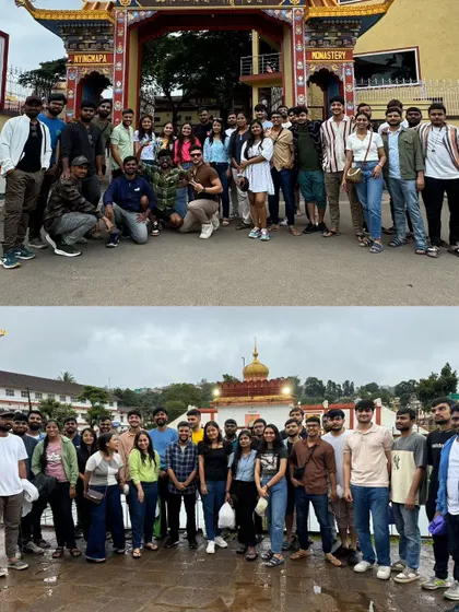 Visiting the Golden Temple and another local temple in Coorg. We ensure our travelers experience the rich culture of the places we visit.