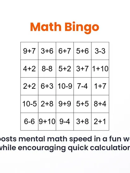A game of Math Bingo is a perfect example of our 'edutainment' approach. It encourages quick calculation and boosts mental math speed in a fun, low-pressure environment.