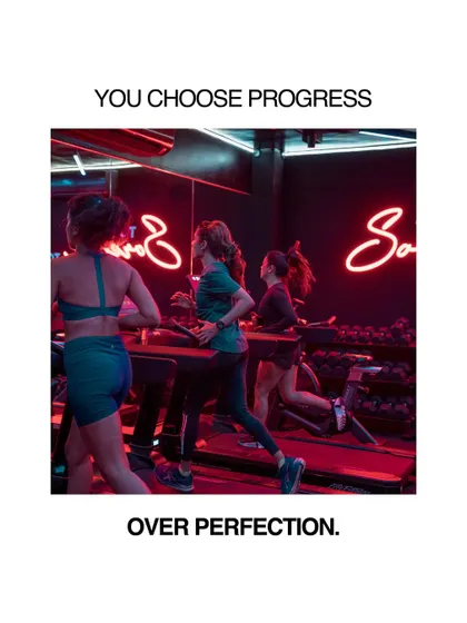 In our studio, you choose progress over perfection. It's about showing up and doing your best, not about being flawless.