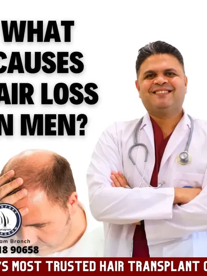 This graphic explains the common causes of hair loss in men, from genetics to stress. Understanding the cause is the first step to finding the right solution.