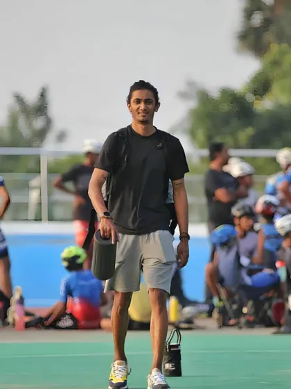 Off the track but still focused. An athlete's preparation and recovery are just as important as the competition itself.