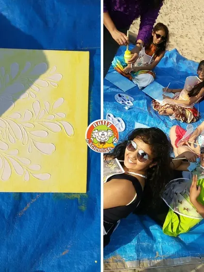 A beautiful day for art by the sea. My outdoor painting workshops let kids connect with nature while unleashing their creativity on canvas.