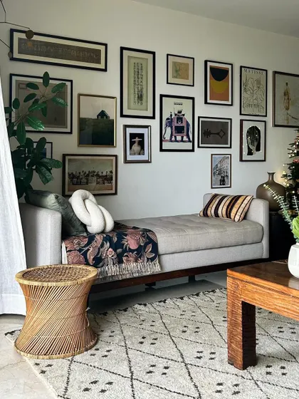 Another view of my living room, with the daybed and gallery wall. It's a space that has evolved over time and is filled with things I love.