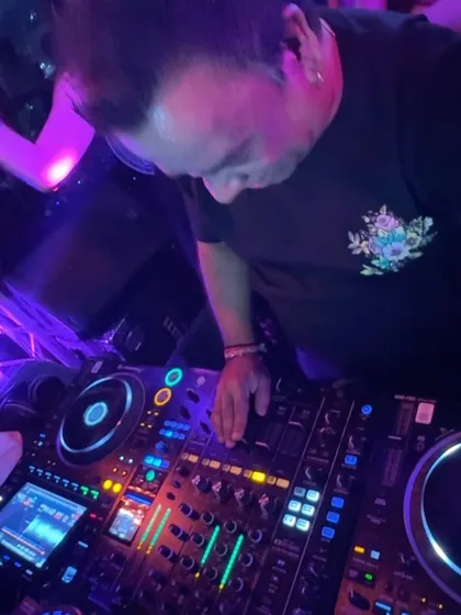 A close up of me working the Pioneer decks during my set in Belgaum. I love the tech side of DJing.