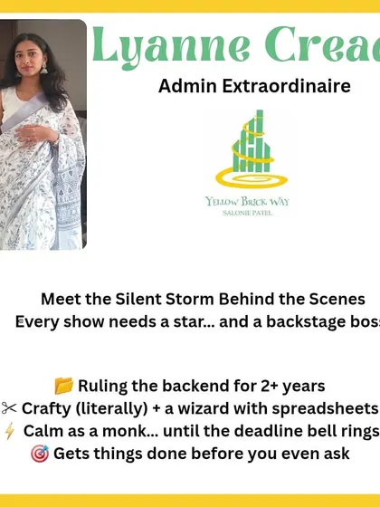 Meet Lyanne Creado, our Admin Extraordinaire. Lyanne is the silent storm behind the scenes, managing the backend with craft and calm to ensure everything runs smoothly.