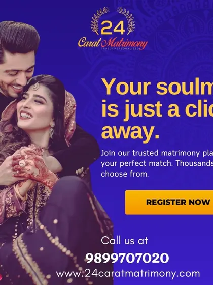 Your soulmate is just a click away. Join our trusted matrimony platform to find your perfect match from thousands of profiles of professionals and business families.