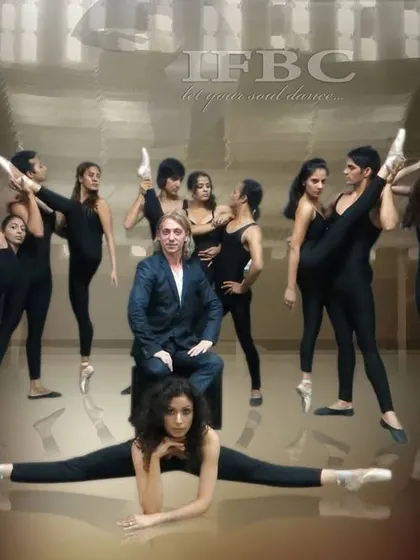This is a photo of me with my fellow company dancers and our director, Mr. Fernando. Being part of a professional ballet company taught me the importance of teamwork, discipline, and dedication, values I bring to every class.