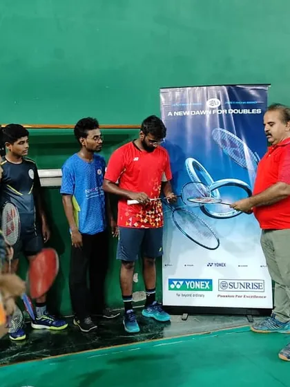 My players get exclusive access to events like the Yonex Demo Day. Here, we are testing the latest professional racquets right on our courts before they are widely available.