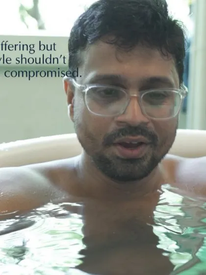 Suffering, but make it stylish. Even in the midst of an ice bath, our participants bring their unique personalities to the challenge.