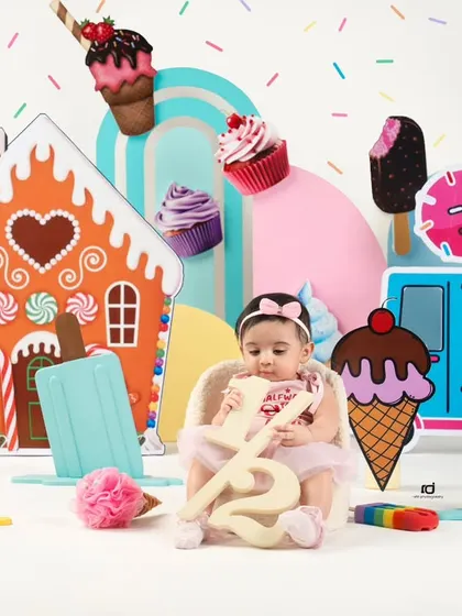 A sweet half-birthday celebration with an ice cream theme.