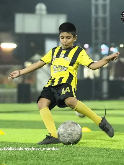 This player shows great form as he strikes the ball during a drill. I work on shooting technique to build powerful and accurate strikers.