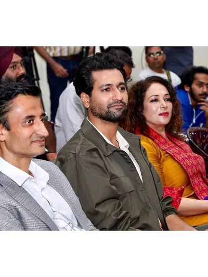 Seated with Vicky Kaushal during the launch event for our men's aesthetic clinic. These initiatives are vital for educating the public and providing a safe space for men to address their skin and hair concerns.