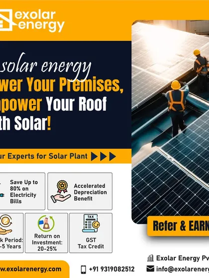Empower your roof with solar and see the financial benefits. With a payback period of 3-5 years and an ROI of 20-25%, it's a smart investment for any premises.