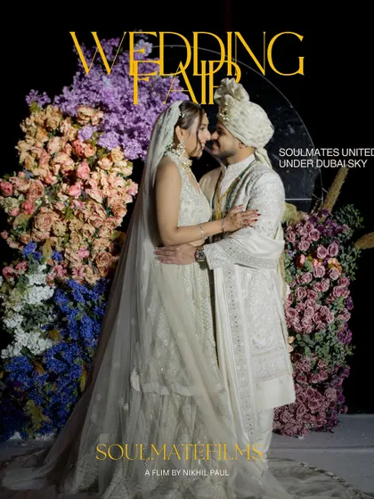 We believe every love story deserves to be on the cover of a magazine. This is a signature style I love creating for my couples. It frames your moment as a piece of art, a "Wedding Affair" that is both luxurious and deeply personal, capturing the essence of your union under the Dubai sky.