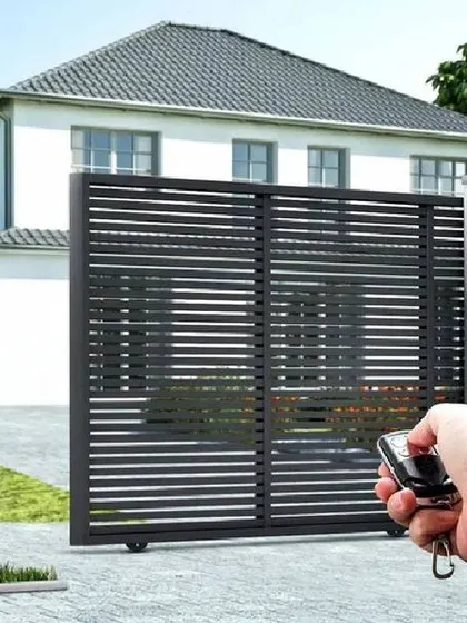 This is the convenience we deliver. A modern, automated sliding gate that opens with a simple click of a remote. It’s a space-saving and secure solution that improves your home's functionality and adds a touch of sophisticated style.