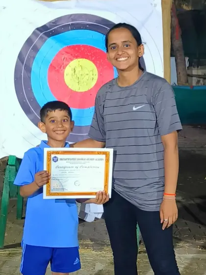 A big smile from this little archer after receiving his completion certificate. It was a joy to have him in the camp.