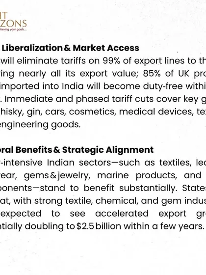 Our bulletin covers the historic Free Trade Agreement (FTA) between India and the UK. We break down the tariff cuts, sectoral benefits, and the expected trade boom, keeping you informed on major policy shifts.