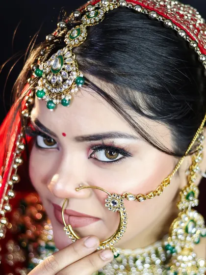 This intense, direct gaze shows the confidence a bride feels with perfect makeup. Our goal is to empower both the artist and their client.