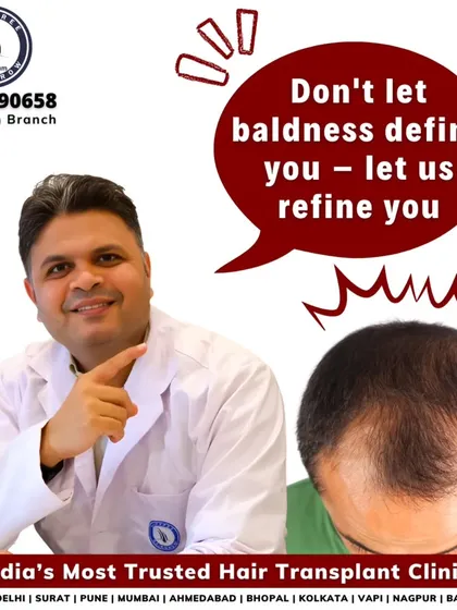 Don't let baldness define you, let us refine you. This image shows me with a patient, emphasizing our commitment to restoring not just hair, but confidence.