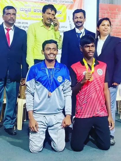 Two of my senior students with their medals after competing at a high level. Their success is an inspiration to all the younger students in the dojo.