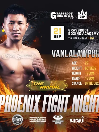 "The Animal" featured on our Phoenix Fight Night poster.
