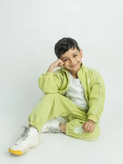 A relaxed and confident portrait of the birthday boy, looking so grown up as he turns five.