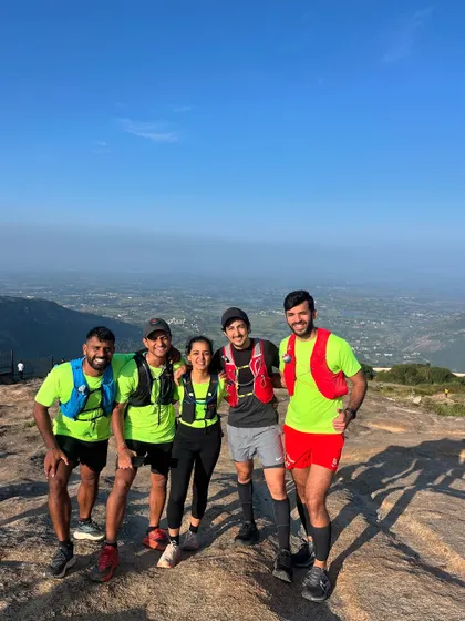 The Nandi Hills training crew. We're all smiles on top of the hill after a grueling training session.