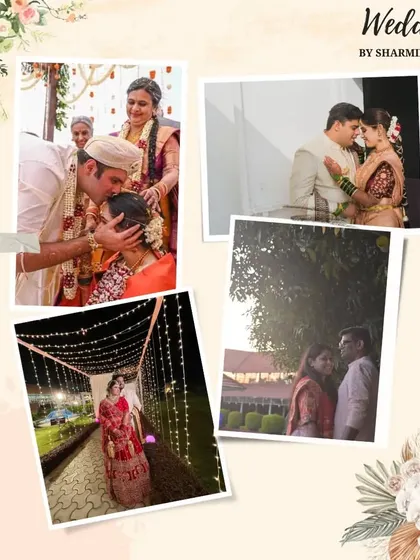 Eternal snapshots and memories that never rot. This collage captures the intimate and joyous moments of a wedding, from the ceremony to the couple's portraits.