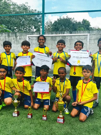 Our Under-8 team celebrating their second-place finish at the Samurai Cup. We are proud of their achievement and the fighting spirit they showed.