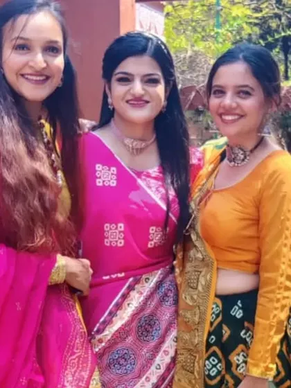 On-site at a destination wedding in Hampi with the beautiful bride. We travel with you to ensure last-minute practices and on-stage coordination are handled smoothly.