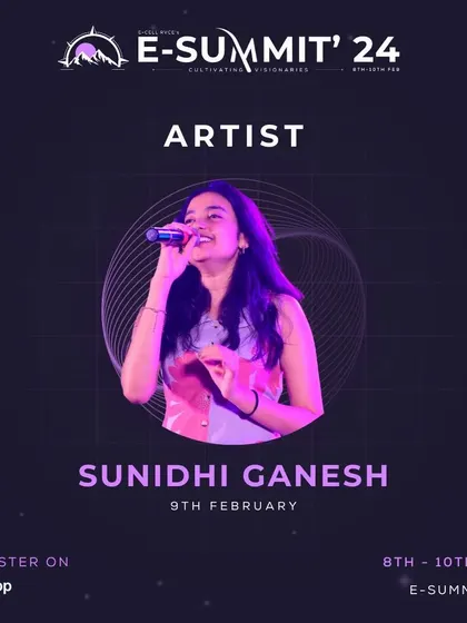 An artist poster for my performance at E-Summit '24. I was so excited to be a part of this event and share my music.