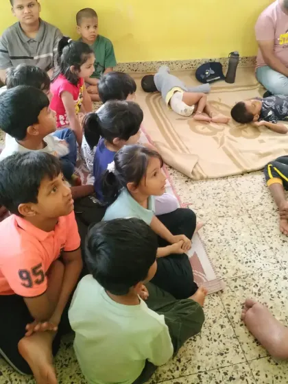 A moment of quiet observation and connection. These experiences help our children develop empathy and understanding.