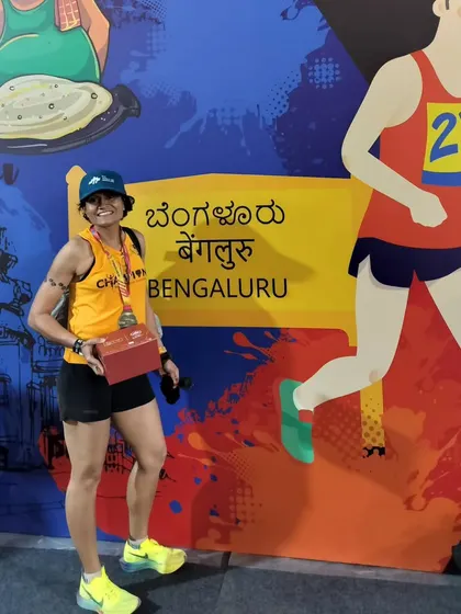 A duplicate of media 44, celebrating the podium finish at one of Bengaluru's premier running events.