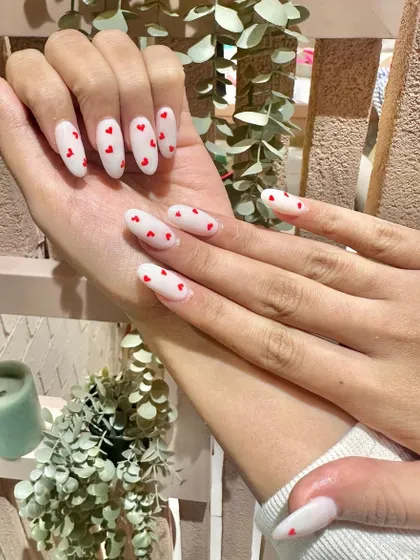 A still shot of the adorable heart-themed extensions. We ensure our extensions are not only beautiful but also strong and durable.