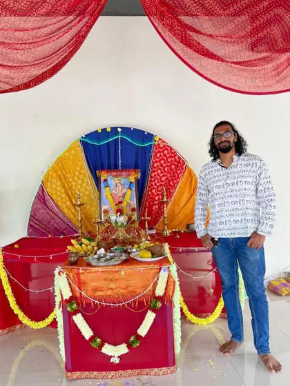 Another photo from the Navratri celebrations, feeling blessed to contribute my art to the festival.