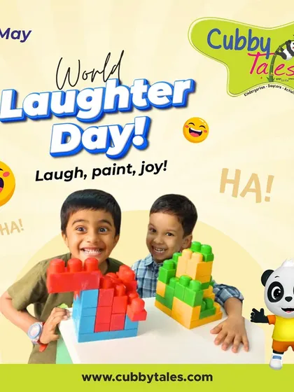 On World Laughter Day, we celebrated with what we do best: playing with blocks, laughing, and finding joy in creating together.