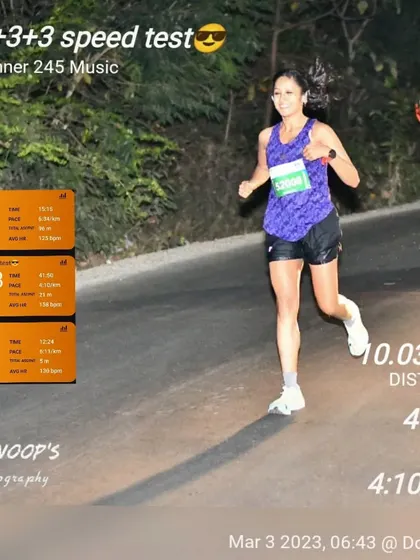 A 10km speed test with a 4:10/km pace. Anything can fly if it's moving fast enough.
