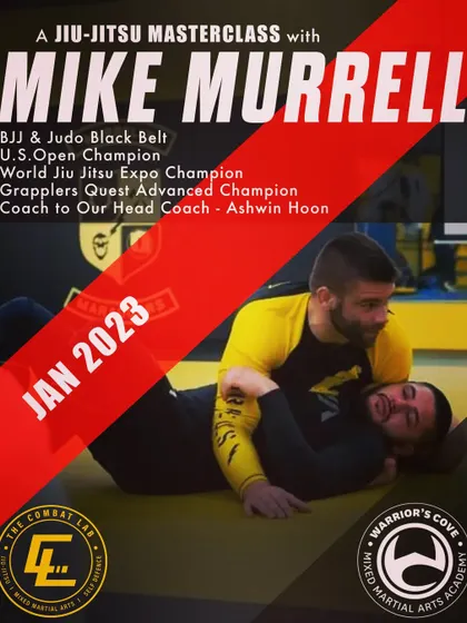 A poster from a past seminar with Mike Murrell, detailing his extensive list of accomplishments. We want you to know you're learning from a legitimate expert.