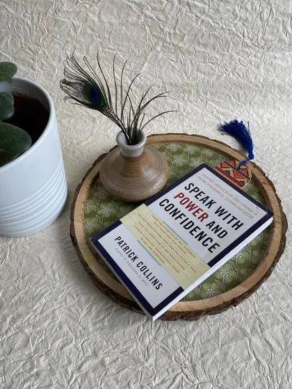 The 10-inch tray is a great size for a book and a small vase, making it a lovely decorative platter.