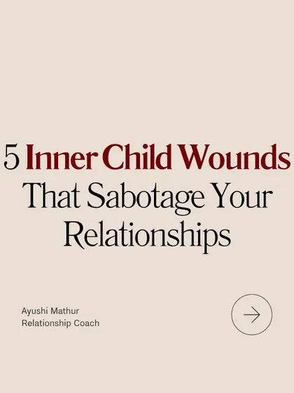 **Inner child wounds from childhood can sabotage your adult relationships.** Wounds like abandonment, rejection, betrayal, or injustice show up as specific patterns. For example, an abandonment wound can lead to clinging tightly to partners, while a rejection wound can manifest as people-pleasing. Understanding these patterns is the first step to healing.