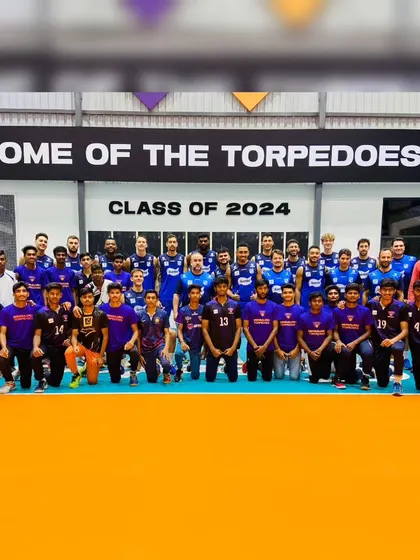Home of the Torpedoes, Class of 2024. A group photo with our academy players and the professional Bengaluru Torpedoes team.