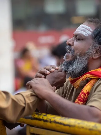 A moment of pure devotion captured during our walk around Arunachala. This man's expression of faith is a powerful reminder of what drives so many to undertake these sacred journeys. It is a connection that transcends words.