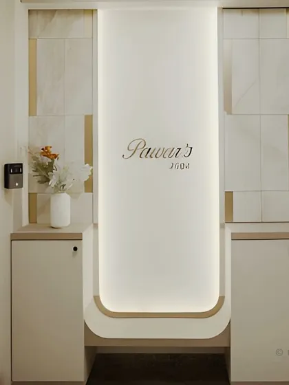 The entrance to this home at Sai World Empire features a custom-designed shoe cabinet with a backlit panel. It’s a beautiful and practical solution that makes a great first impression.