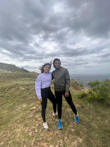 That's us, Meg and Raghu, your crew leaders. We started these treks to get away from the usual and build a community. We're always there to make sure everyone has a great time.