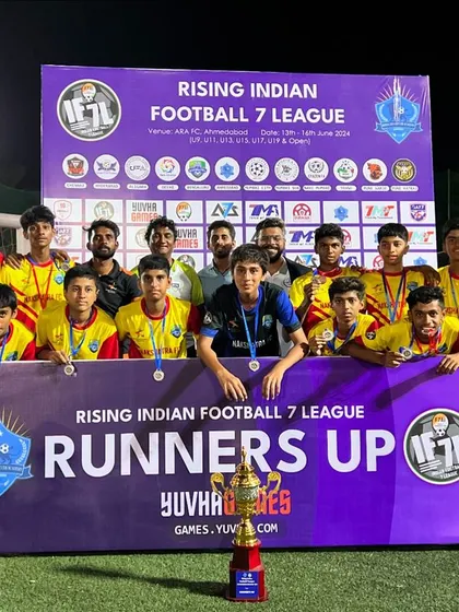 Our U-15 team secured the Runners Up position in the Rising Indian Football 7 League in Ahmedabad. We are proud of their performance on a national stage.